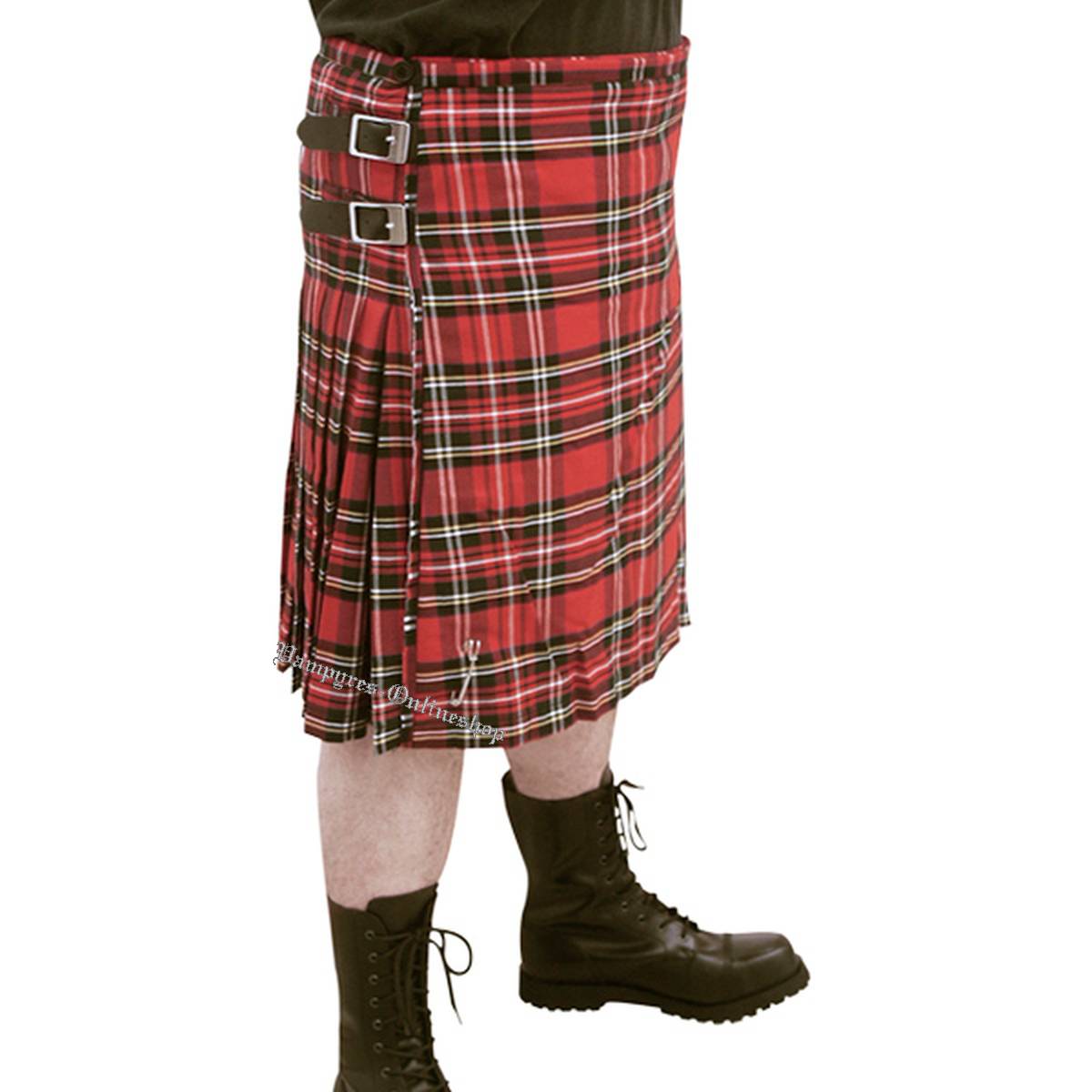 Herren Schottland Schottische Nationale Schottenkaro Hohe Taille Kariert Kilt 